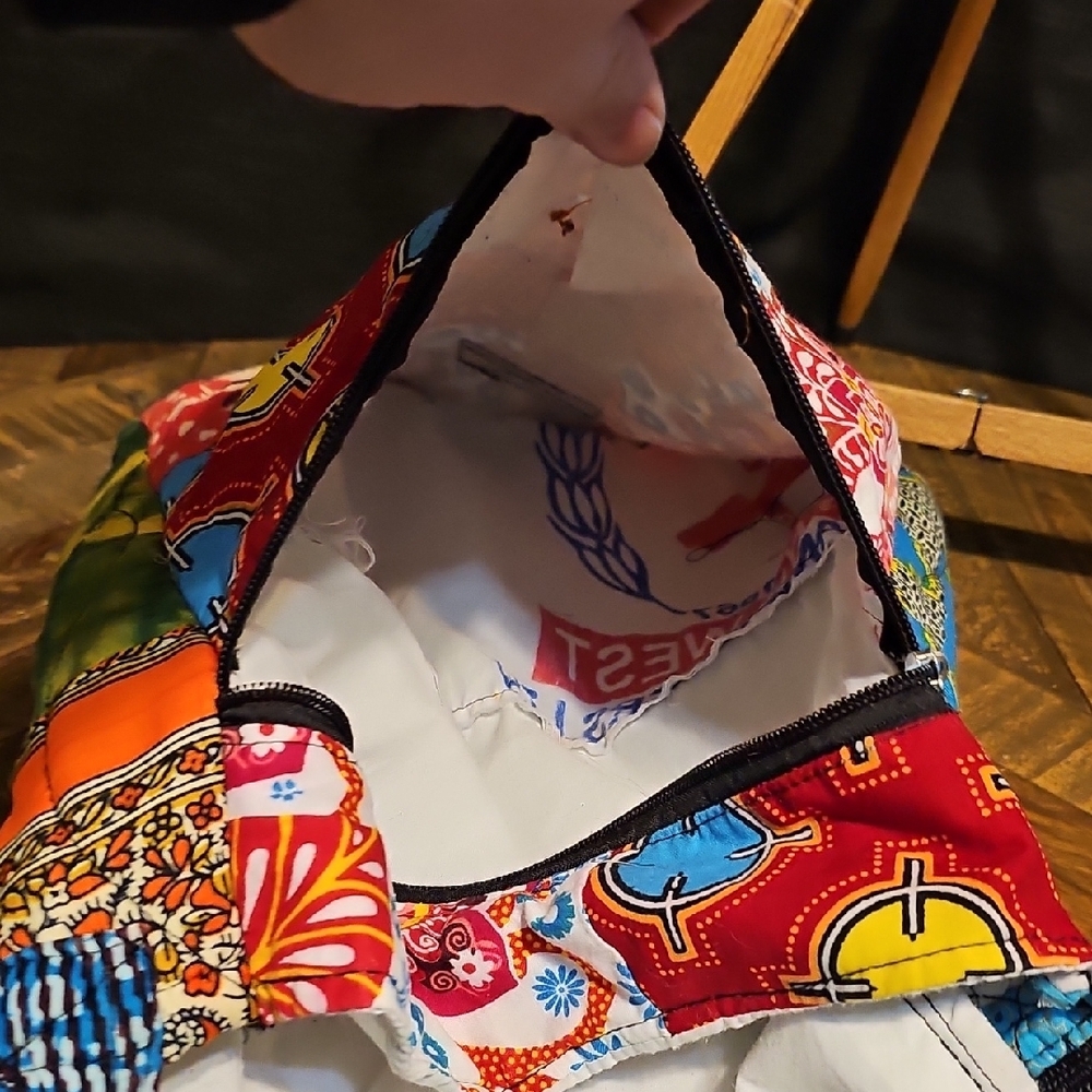 Multicolor Patchwork Tote Bag - Sack Bag - image 6